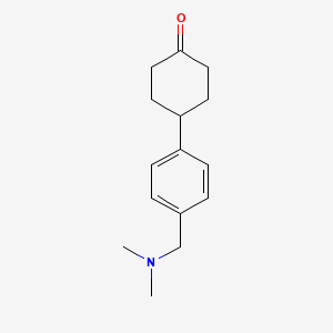4-{4-[(Dimethylamino)methyl]phenyl}cyclohexan-1-one