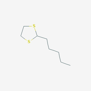 molecular formula C8H16S2 B8565539 1,3-Dithiolane, 2-pentyl- CAS No. 74585-39-0