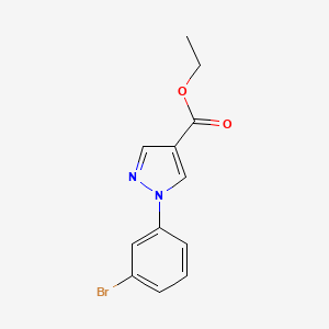 molecular formula C12H11BrN2O2 B8565622 ethyl 1-(3-bromophenyl)pyrazole-4-carboxylate 