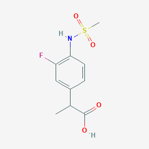 2-[3-Fluoro-4-(methylsulfonylamino)phenyl]propionic acid