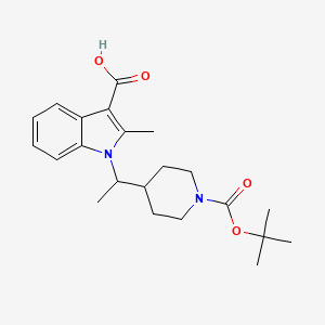 1H-Indole-3-carboxylic acid, 1-[1-[1-[(1,1-dimethylethoxy)carbonyl]-4-piperidinyl]ethyl]-2-methyl-