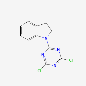 molecular formula C11H8Cl2N4 B8565790 2,4-Dichloro-6-indolin-1-yl-1,3,5-triazine 