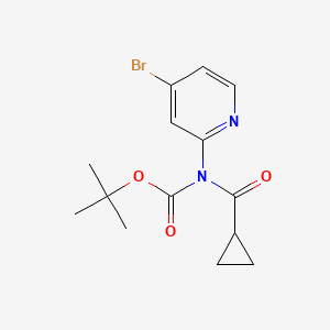 molecular formula C14H17BrN2O3 B8565819 tert-butyl N-(4-bromo-2-pyridyl)-N-(cyclopropanecarbonyl)carbamate 