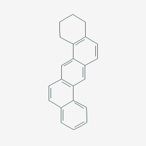 molecular formula C22H18 B085659 DIBENZ(a,h)ANTHRACENE, 1,2,3,4-TETRAHYDRO- CAS No. 153-39-9