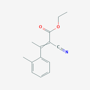 molecular formula C14H15NO2 B8565989 Ethyl 2-cyano-3-(2-methylphenyl)but-2-enoate CAS No. 21769-03-9