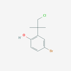 molecular formula C10H12BrClO B8566001 4-bromo-2-(1-chloro-2-methylpropan-2-yl)phenol 