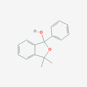 molecular formula C16H16O2 B085663 1,3-Dihydro-3,3-dimethyl-1-phenylisobenzofuran-1-ol CAS No. 1023-91-2