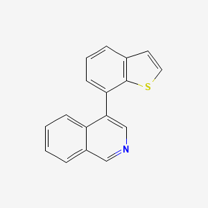 molecular formula C17H11NS B8566317 4-(Benzo[b]thiophen-7-yl)isoquinoline 