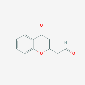 molecular formula C11H10O3 B8566443 2-(2-Oxoethyl)-4-chromanone 