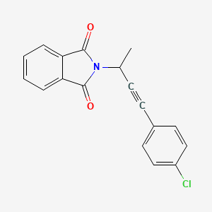 molecular formula C18H12ClNO2 B8566457 2-[4-(4-Chlorophenyl)but-3-yn-2-yl]-1H-isoindole-1,3(2H)-dione CAS No. 944819-14-1