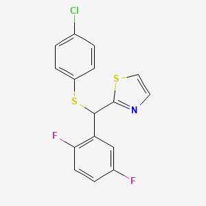 2-{[(4-Chlorophenyl)sulfanyl](2,5-difluorophenyl)methyl}-1,3-thiazole