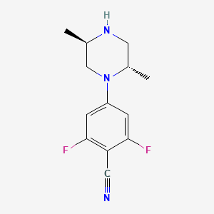 4-[(2S,5R)-2,5-dimethylpiperazin-1-yl]-2,6-difluorobenzonitrile