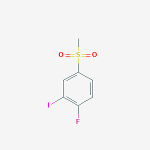 molecular formula C7H6FIO2S B8566745 1-Fluoro-2-iodo-4-(methylsulfonyl)benzene 