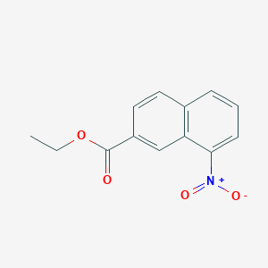 molecular formula C13H11NO4 B8566755 Ethyl 8-nitronaphthalene-2-carboxylate CAS No. 95360-99-9