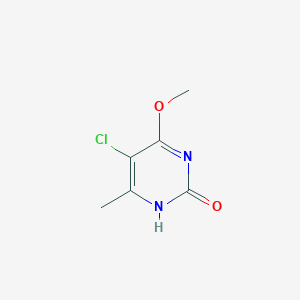 molecular formula C6H7ClN2O2 B8566759 5-Chloro-4-methoxy-6-methylpyrimidin-2(1H)-one CAS No. 61000-89-3