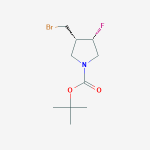 molecular formula C10H17BrFNO2 B8566770 tert-butyl (3S,4S)-3-(bromomethyl)-4-fluoropyrrolidine-1-carboxylate 