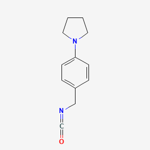 molecular formula C12H14N2O B8566864 1-[4-(Isocyanatomethyl)phenyl]pyrrolidine 