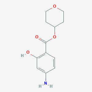 4-Amino-2-hydroxy-benzoic acid tetrahydro-pyran-4-yl ester