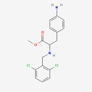 molecular formula C17H18Cl2N2O2 B8567086 Methyl 3-(4-aminophenyl)-2-[(2,6-dichlorobenzyl)amino]propanoate 