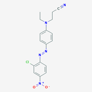 molecular formula C17H16ClN5O2 B085672 3-[[4-[(2-Chloro-4-nitrophenyl)azo]phenyl]ethylamino]propiononitrile CAS No. 12223-35-7