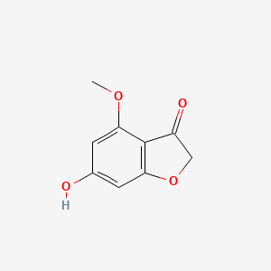 molecular formula C9H8O4 B8567249 6-Hydroxy-4-methoxybenzofuran-3(2h)-one 