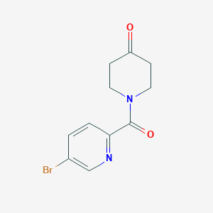 molecular formula C11H11BrN2O2 B8567590 1-(5-Bromo-pyridine-2-carbonyl)-piperidin-4-one 