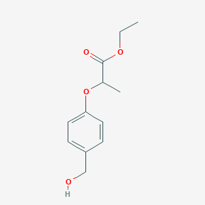 molecular formula C12H16O4 B8567594 Ethyl 2-[p-(hydroxymethyl)phenoxy]propionate CAS No. 70044-37-0