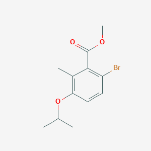 molecular formula C12H15BrO3 B8567659 Methyl 6-bromo-2-methyl-3-(propan-2-yloxy)benzoate 
