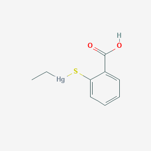 molecular formula C9H10HgO2S B085677 Ethylmercurithiosalicylic acid CAS No. 148-61-8
