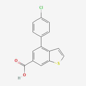 molecular formula C15H9ClO2S B8567886 4-(4-Chlorophenyl)benzo[b]thiophene-6-carboxylic acid 