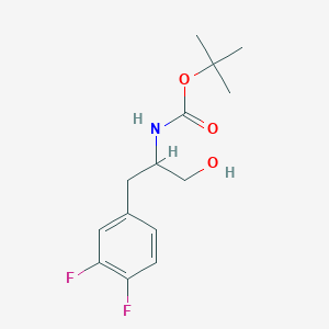 Carbamic acid, [2-(3,4-difluorophenyl)-1-(hydroxymethyl)ethyl]-, 1,1-dimethylethyl ester (9CI)