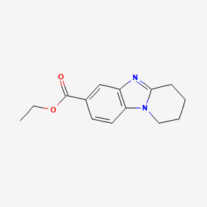 molecular formula C14H16N2O2 B8567944 Ethyl 1,2,3,4-tetrahydropyrido[1,2-a]benzimidazole-7-carboxylate 