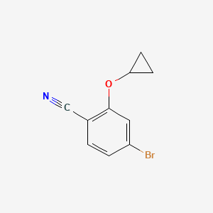 molecular formula C10H8BrNO B8567966 4-Bromo-2-cyclopropoxybenzonitrile 