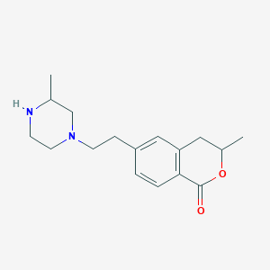 molecular formula C17H24N2O2 B8568258 3-methyl-6-[2-(3-methylpiperazin-1-yl)ethyl]-3,4-dihydroisochromen-1-one 
