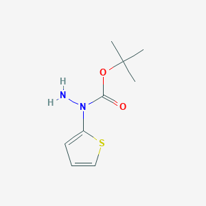 molecular formula C9H14N2O2S B8568298 N-(thiophen-2-yl)(tert-butoxy)carbohydrazide 