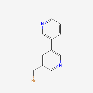 molecular formula C11H9BrN2 B8568440 5-(Bromomethyl)-3,3'-bipyridine 