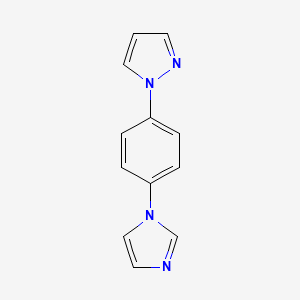 molecular formula C12H10N4 B8568759 1-(4-imidazol-1-yl-phenyl)-1H-pyrazole CAS No. 630389-84-3