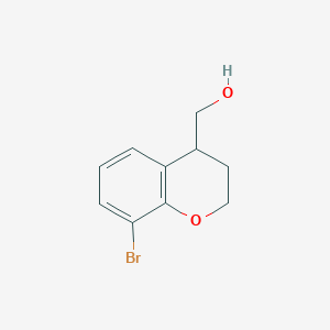 molecular formula C10H11BrO2 B8568888 (8-bromo-3,4-dihydro-2H-chromen-4-yl)methanol CAS No. 1374574-73-8