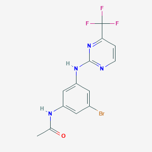 molecular formula C13H10BrF3N4O B8568934 N-(3-bromo-5-{[4-(trifluoromethyl)pyrimidin-2-yl]amino}phenyl)acetamide 