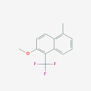 molecular formula C13H11F3O B8568974 2-Methoxy-5-methyl-1-(trifluoromethyl)naphthalene CAS No. 85674-78-8
