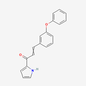 3-(3-phenoxyphenyl)-1-(1H-pyrrol-2-yl)prop-2-en-1-one