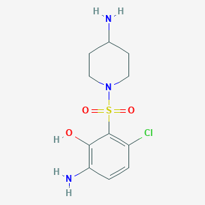 6-Amino-2-(4-amino-piperidine-1-sulfonyl)-3-chloro-phenol