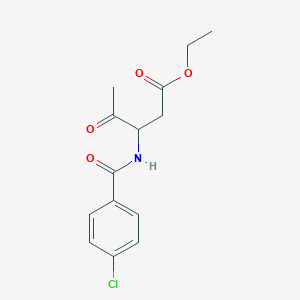 Ethyl 3-(4-chlorobenzamido)-4-oxopentanoate