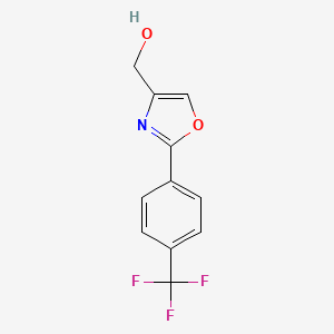 molecular formula C11H8F3NO2 B8569158 {2-[4-(trifluoromethyl)phenyl]-1,3-oxazol-4-yl}methanol 