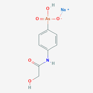 molecular formula C8H9AsNNaO5 B085692 Glycarsamide sodium CAS No. 140-45-4