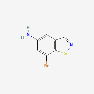 molecular formula C7H5BrN2S B8569227 7-bromo-1,2-benzothiazol-5-amine 