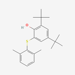 molecular formula C22H30OS B8569286 2,4-Di-tert-butyl-6-[(2,6-dimethylphenyl)sulfanyl]phenol CAS No. 477949-44-3