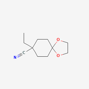 8-Ethyl-1,4-dioxa-spiro[4.5]decane-8-carbonitrile