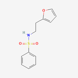 molecular formula C12H13NO3S B8569306 N-[2-(furan-2-yl)ethyl]benzenesulfonamide 