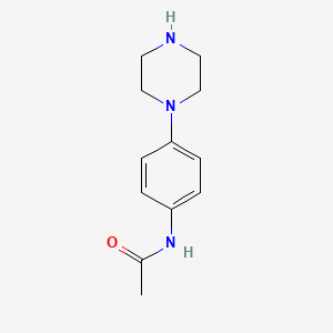 molecular formula C12H17N3O B8569346 N-[4-(Piperazinyl)phenyl]acetamide 